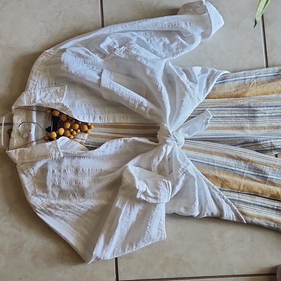 NWT, Counterparts, Women's Maze, Gray, & white Wide Leg slacks,pullons, Sz 16W - Picture 5 of 12